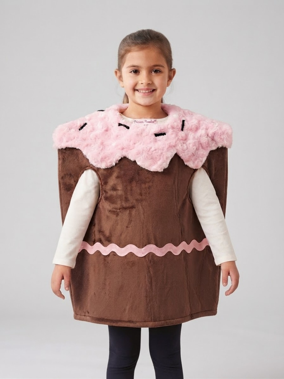 Kids Pink & Brown Cupcake Costume by